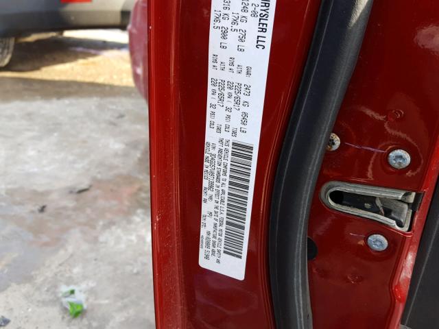 3D4GG57V09T139962 - 2009 DODGE JOURNEY SX RED photo 10