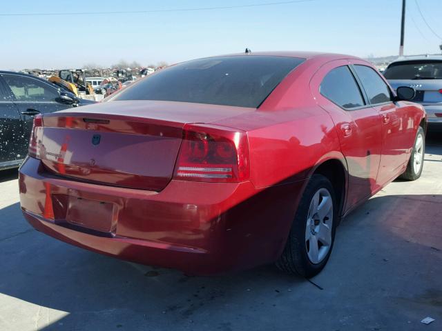 2B3KA43RX8H204465 - 2008 DODGE CHARGER MAROON photo 4