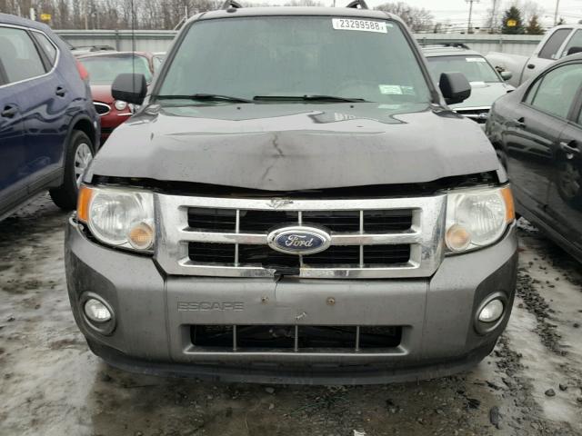 1FMCU9DG0AKA01177 - 2010 FORD ESCAPE XLT GRAY photo 9