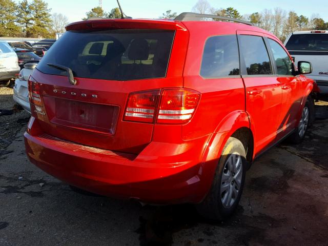 3C4PDCABXGT114606 - 2016 DODGE JOURNEY SE RED photo 4