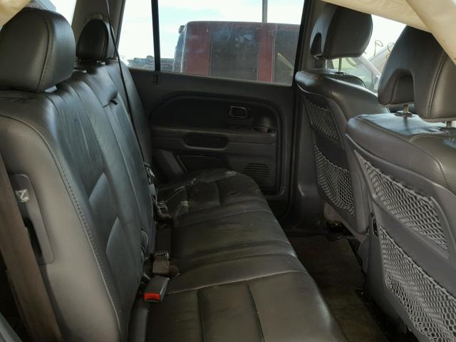 5FNYF28608B009767 - 2008 HONDA PILOT EXL BLACK photo 6