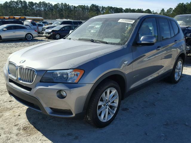 5UXWX9C51D0D09095 - 2013 BMW X3 XDRIVE2 GRAY photo 2