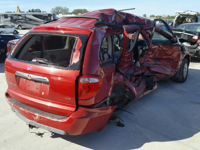 2A4GP44R76R733469 - 2006 CHRYSLER TOWN & COU RED photo 4