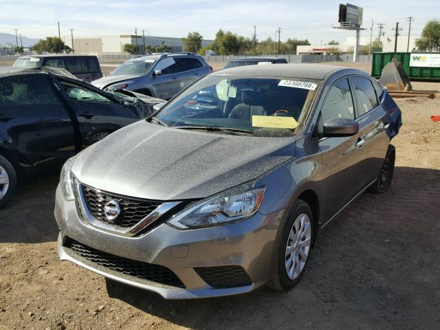 3N1AB7AP1HY328390 - 2017 NISSAN SENTRA S GRAY photo 2