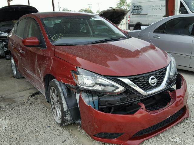 3N1AB7AP0GY310977 - 2016 NISSAN SENTRA S MAROON photo 1