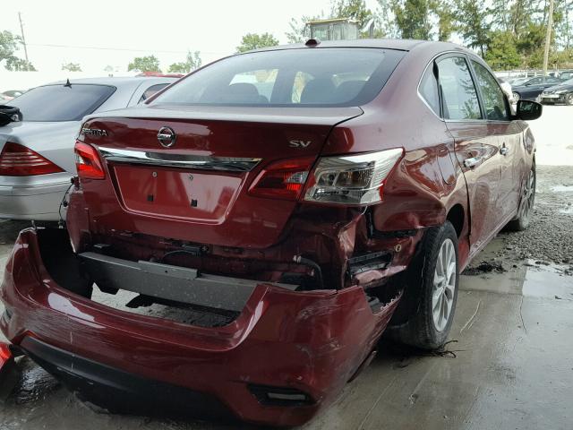 3N1AB7AP0GY310977 - 2016 NISSAN SENTRA S MAROON photo 4