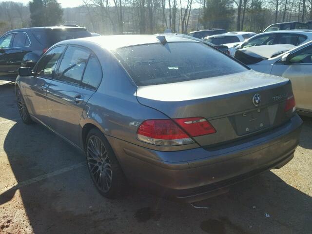 WBAHN83528DT82897 - 2008 BMW 750 LI GRAY photo 3