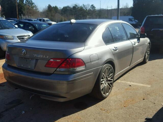 WBAHN83528DT82897 - 2008 BMW 750 LI GRAY photo 4