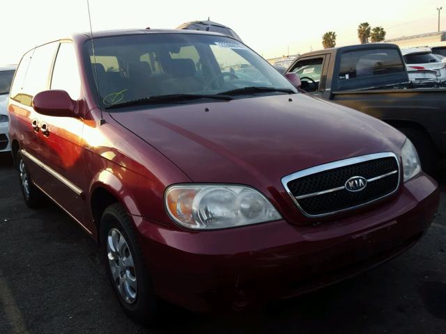 KNDUP132256717035 - 2005 KIA SEDONA EX RED photo 1