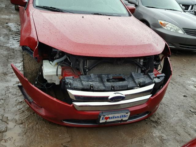 3FAHP0JA0AR232420 - 2010 FORD FUSION SEL RED photo 9