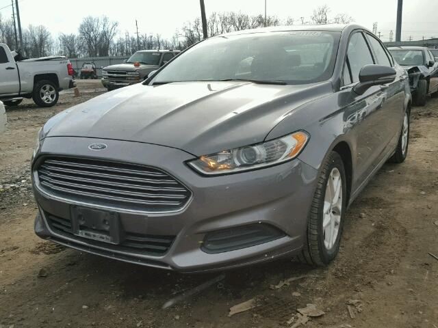 3FA6P0H76ER130160 - 2014 FORD FUSION SE GRAY photo 2