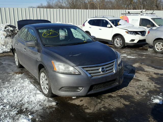 3N1AB7AP1FL682825 - 2015 NISSAN SENTRA S GRAY photo 1