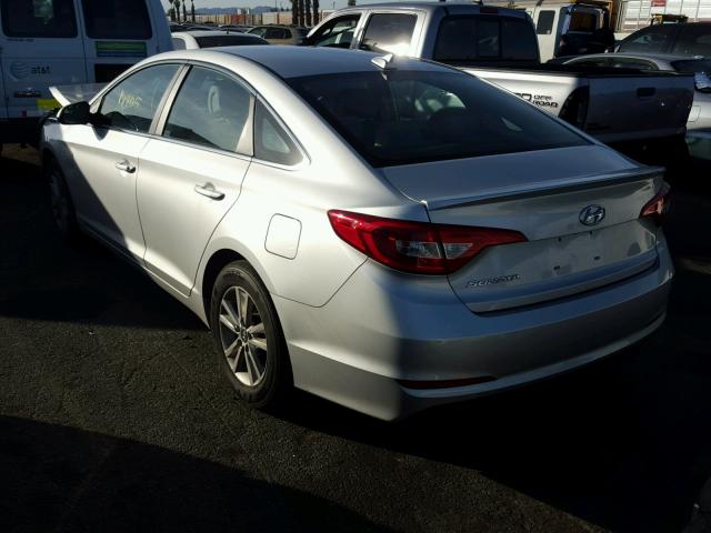 5NPE24AF1GH346453 - 2016 HYUNDAI SONATA SE SILVER photo 3