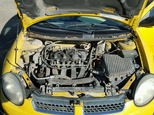 1B3ES56C93D257820 - 2003 DODGE NEON SXT YELLOW photo 7