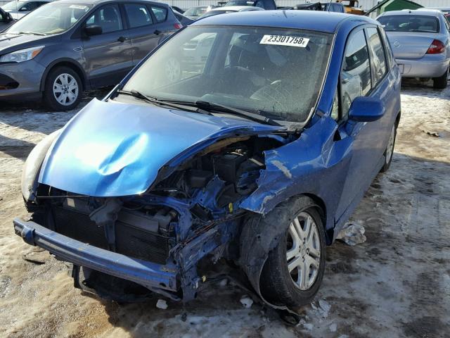 JHMGD38658S013564 - 2008 HONDA FIT SPORT BLUE photo 2