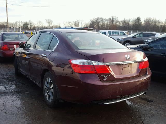 1HGCR2F33DA049601 - 2013 HONDA ACCORD LX BURGUNDY photo 3