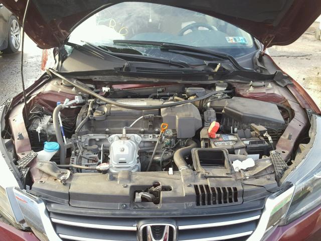 1HGCR2F33DA049601 - 2013 HONDA ACCORD LX BURGUNDY photo 7