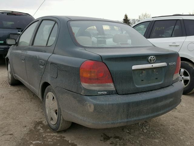 JTDBT123335044448 - 2003 TOYOTA ECHO GREEN photo 3