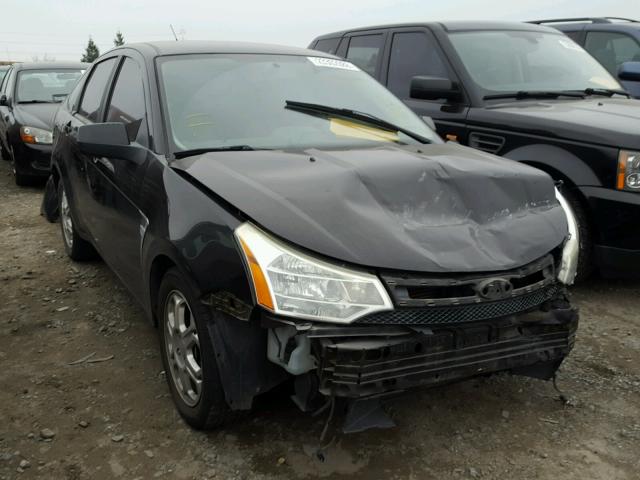 1FAHP35N08W196668 - 2008 FORD FOCUS SE BLACK photo 1