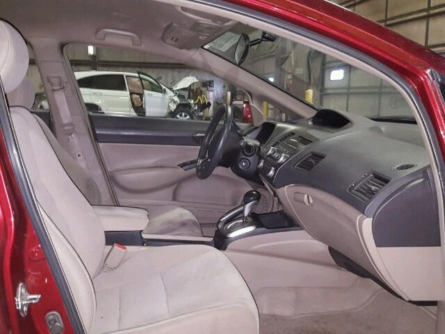 19XFA16569E031077 - 2009 HONDA CIVIC LX RED photo 5