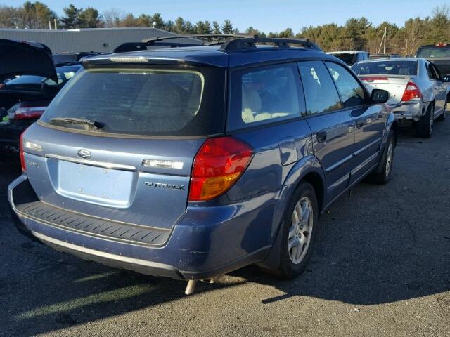 4S4BP61C277332213 - 2007 SUBARU LEGACY OUT BLUE photo 4