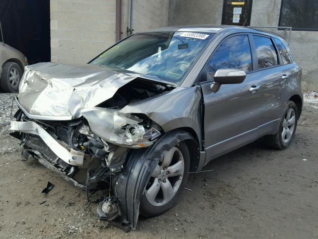 5J8TB18547A022991 - 2007 ACURA RDX TECHNO SILVER photo 2