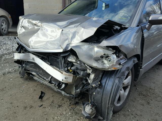 5J8TB18547A022991 - 2007 ACURA RDX TECHNO SILVER photo 9