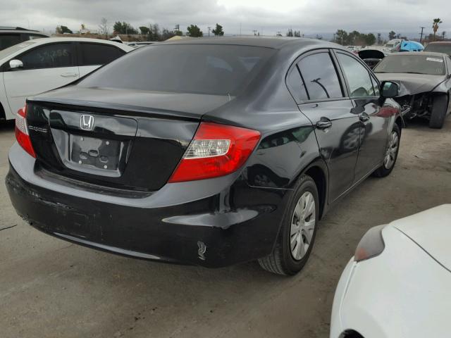 19XFB2F59CE385475 - 2012 HONDA CIVIC LX BLACK photo 4