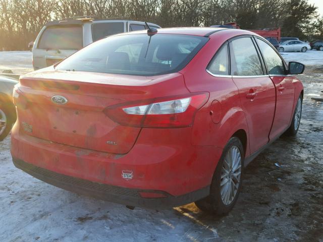 1FAHP3H20CL168249 - 2012 FORD FOCUS SEL RED photo 4