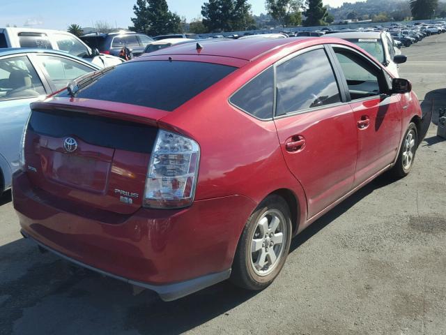 JTDKB20U887781998 - 2008 TOYOTA PRIUS RED photo 4