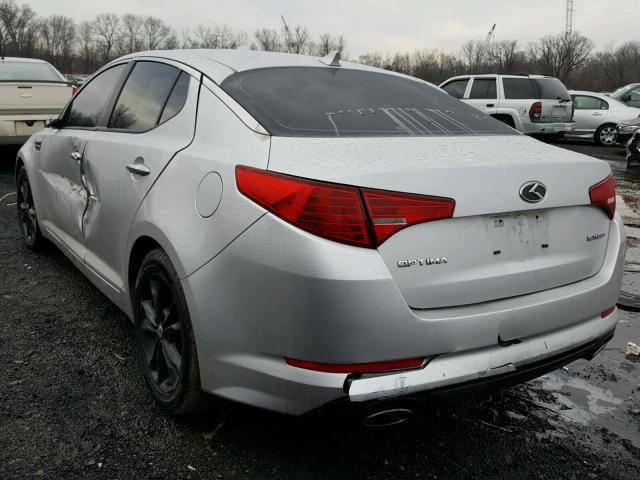 KNAGN4A77B5052814 - 2011 KIA OPTIMA EX SILVER photo 3