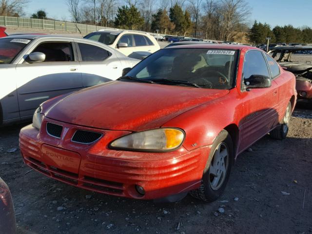 1G2NE12E1XM720369 - 1999 PONTIAC GRAND AM S RED photo 2