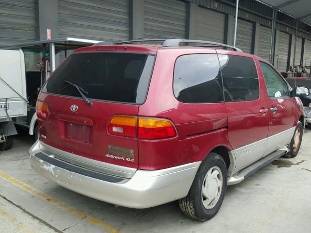 4T3ZF13C4YU194024 - 2000 TOYOTA SIENNA LE RED photo 4