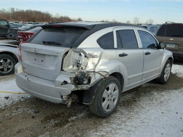 1B3HB48B97D541952 - 2007 DODGE CALIBER SX SILVER photo 4