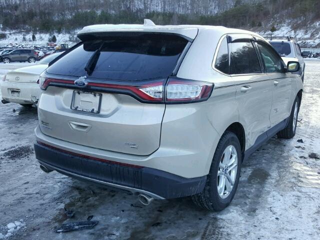 2FMPK4J84HBB35699 - 2017 FORD EDGE SEL SILVER photo 4