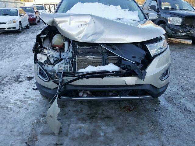 2FMPK4J84HBB35699 - 2017 FORD EDGE SEL SILVER photo 9