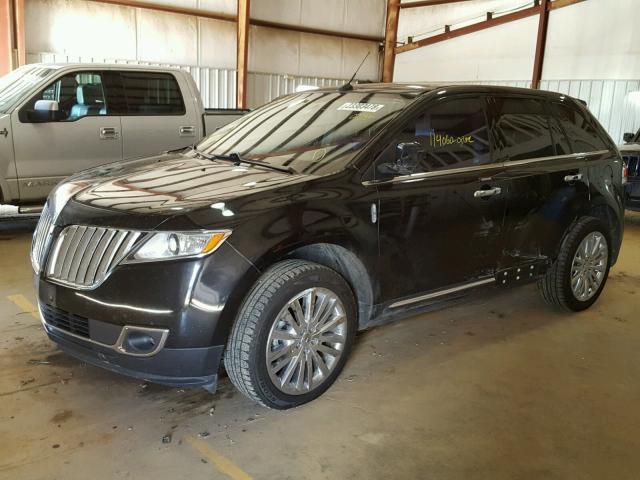 2LMDJ6JK0BBJ10548 - 2011 LINCOLN MKX BLACK photo 2