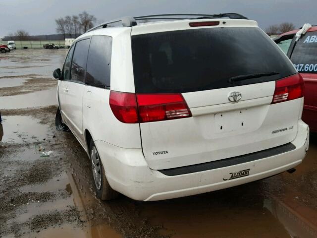 5TDZA23C45S368174 - 2005 TOYOTA SIENNA CE WHITE photo 3