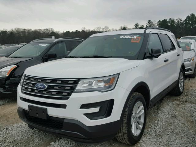 1FM5K7B85HGE26888 - 2017 FORD EXPLORER WHITE photo 2