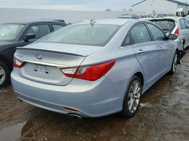 5NPEC4AC5CH412709 - 2012 HYUNDAI SONATA SE BLUE photo 4