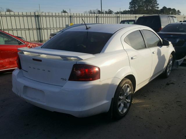 1C3CDZBG3DN548703 - 2013 DODGE AVENGER R/ WHITE photo 4