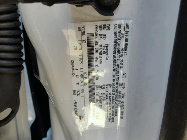 1FADP3K27EL285594 - 2014 FORD FOCUS SE WHITE photo 10