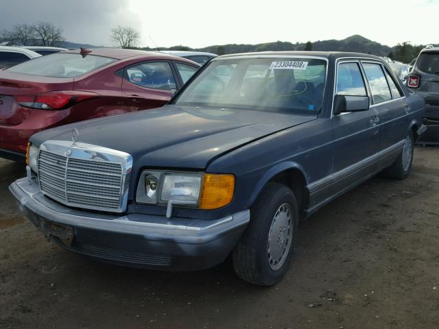 WDBCA35D4HA300300 - 1987 MERCEDES-BENZ 420 SEL BLUE photo 2