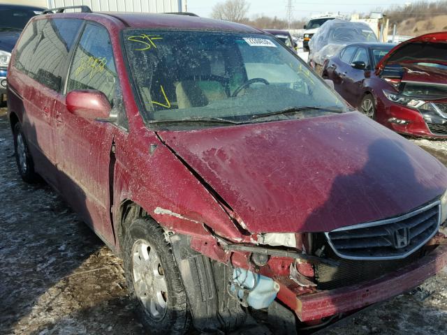 5FNRL18634B024247 - 2004 HONDA ODYSSEY EX BURGUNDY photo 1