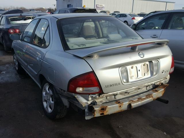 3N1CB51D23L802081 - 2003 NISSAN SENTRA XE SILVER photo 3