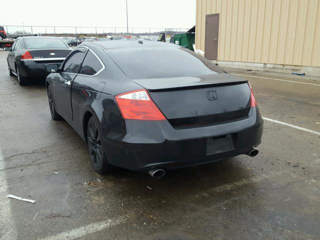 1HGCS22858A006082 - 2008 HONDA ACCORD EXL BLACK photo 3