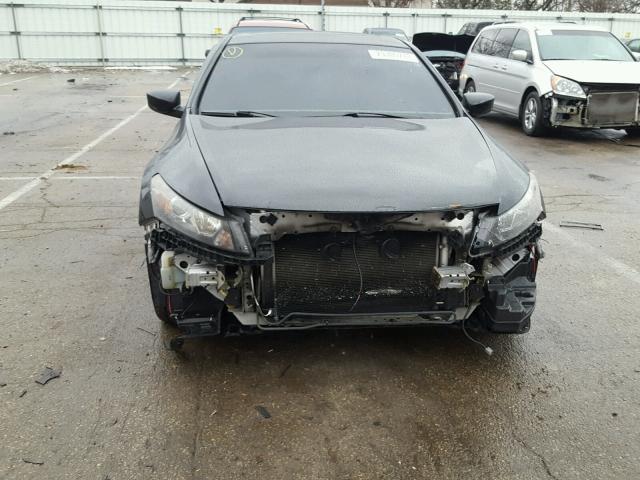 1HGCS22858A006082 - 2008 HONDA ACCORD EXL BLACK photo 9