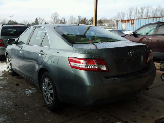 4T1BF3EK1BU587349 - 2011 TOYOTA CAMRY BASE GREEN photo 3