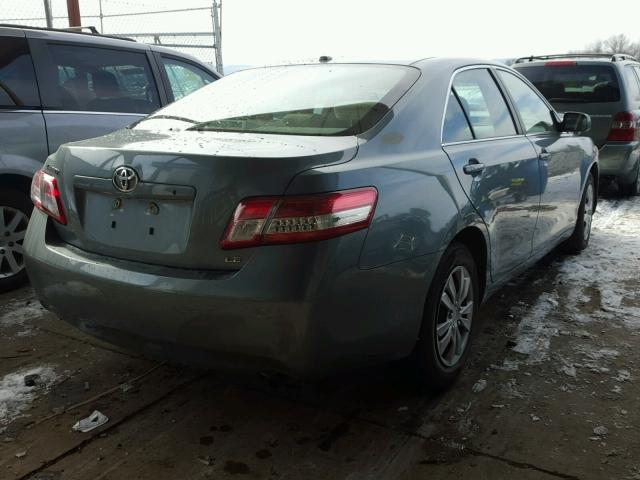 4T1BF3EK1BU587349 - 2011 TOYOTA CAMRY BASE GREEN photo 4