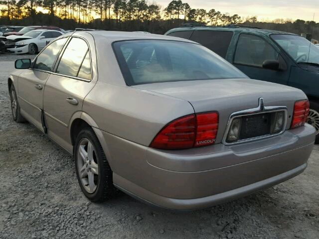 1LNHM87A02Y697268 - 2002 LINCOLN LS BROWN photo 3
